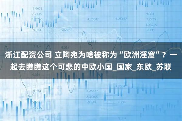 浙江配资公司 立陶宛为啥被称为“欧洲淫窟”？一起去瞧瞧这个可悲的中欧小国_国家_东欧_苏联